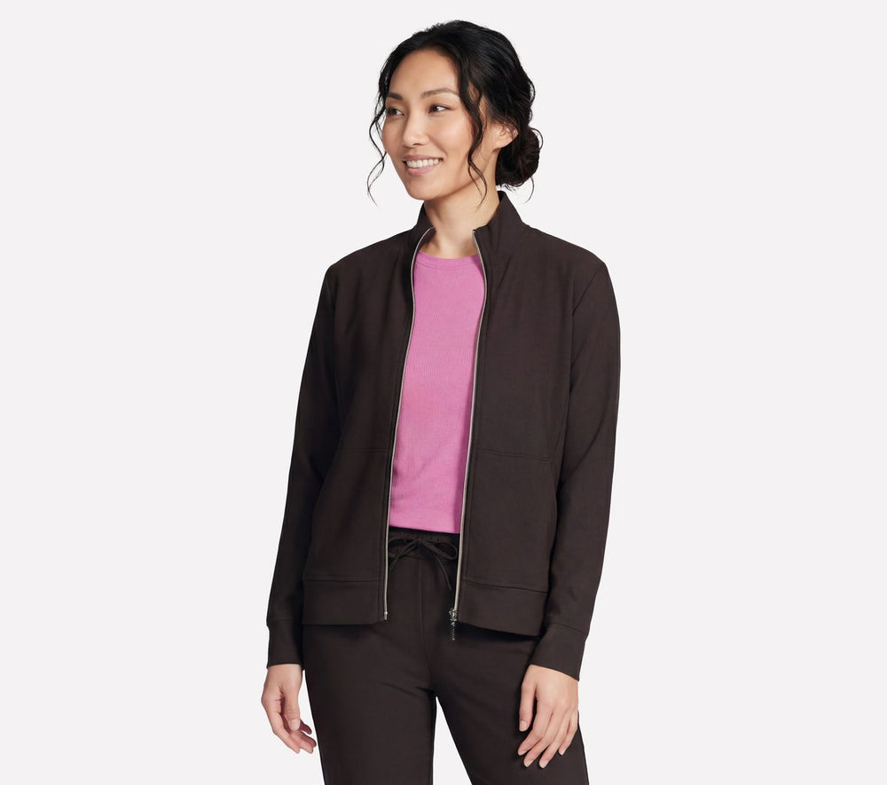 Women Skechers GO Luxe Rib Everyday Full Zip Jacket