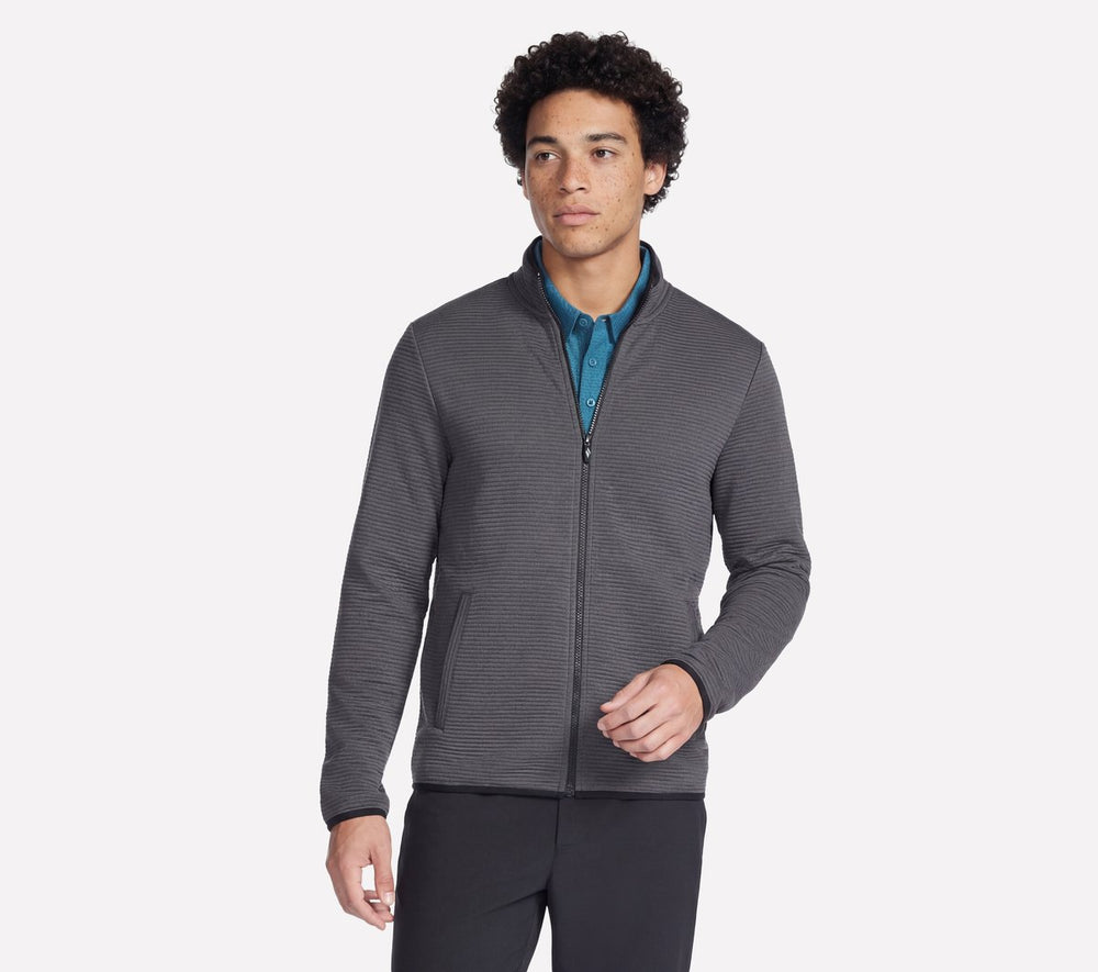 Men Skechers The Hoodless Hoodie Ottoman Jacket