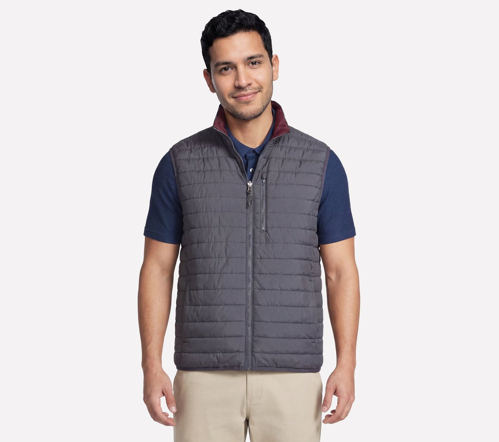Men Skechers GO SHIELD Cozy Fit Altitude Reversible Vest