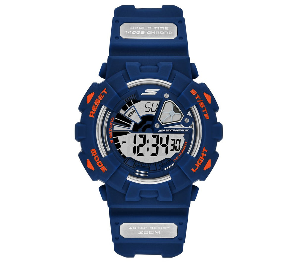 Men Skechers Digital Blue Watch
