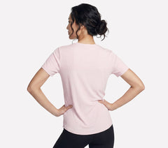 Women Skechers GO WALK Luxe Rib Tee