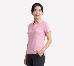 Women Skechers Short Sleeve On The Green Striped Polo