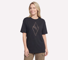 Women Skechers Gold Splatter Diamond Short Sleeve Tee