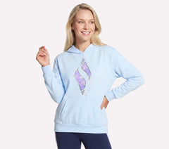 Women Skechers Floral Diamond Pullover Hoodie