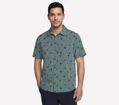 Men Skechers The GO WALK Air Printed Short Sleeve Shirt