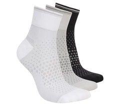 Women Skechers 3 Pack Women's Reflective Performance Quarter Socks