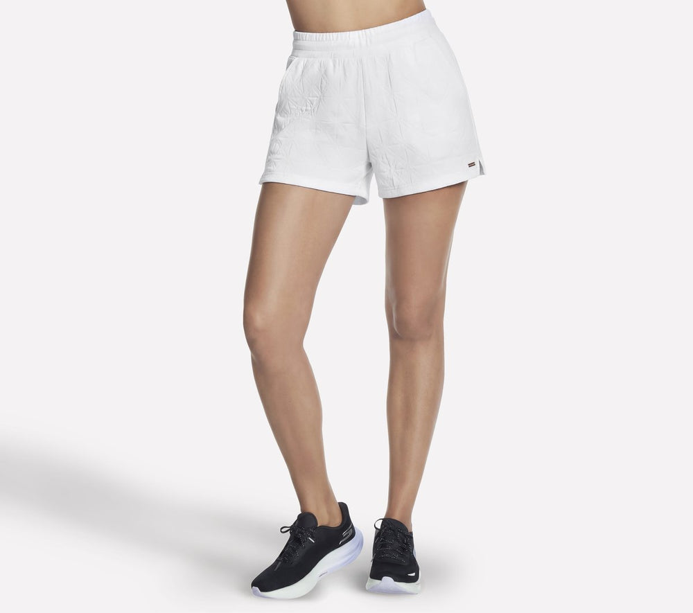Women Skechers GO WALK Cozy Fit Diamond 4 Inch Short