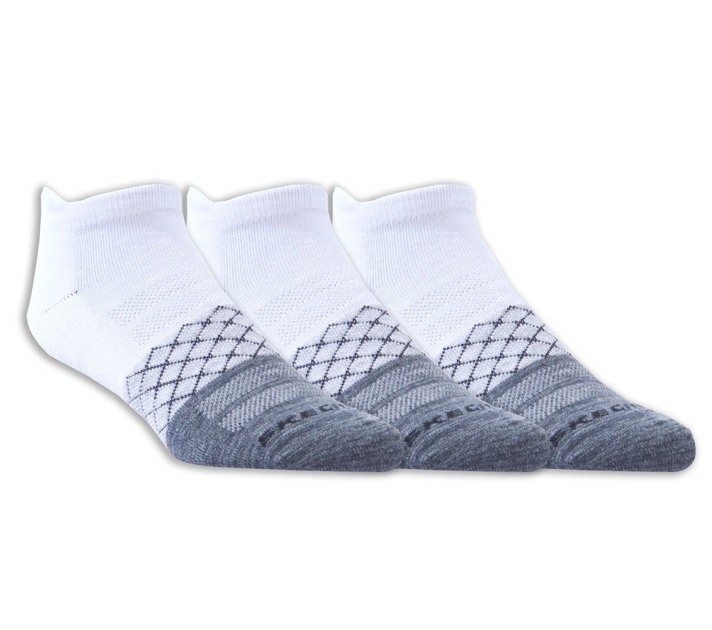 Men Skechers 3 Pack Diamond Arch Socks