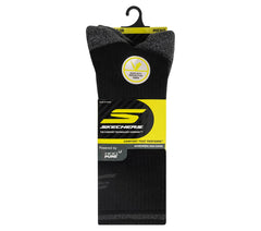 Men Skechers 3 Pack Men's Reflective Performance Crew Socks