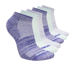 Kids Skechers 6 Pack Girls' Low Cut Color Stripe Socks