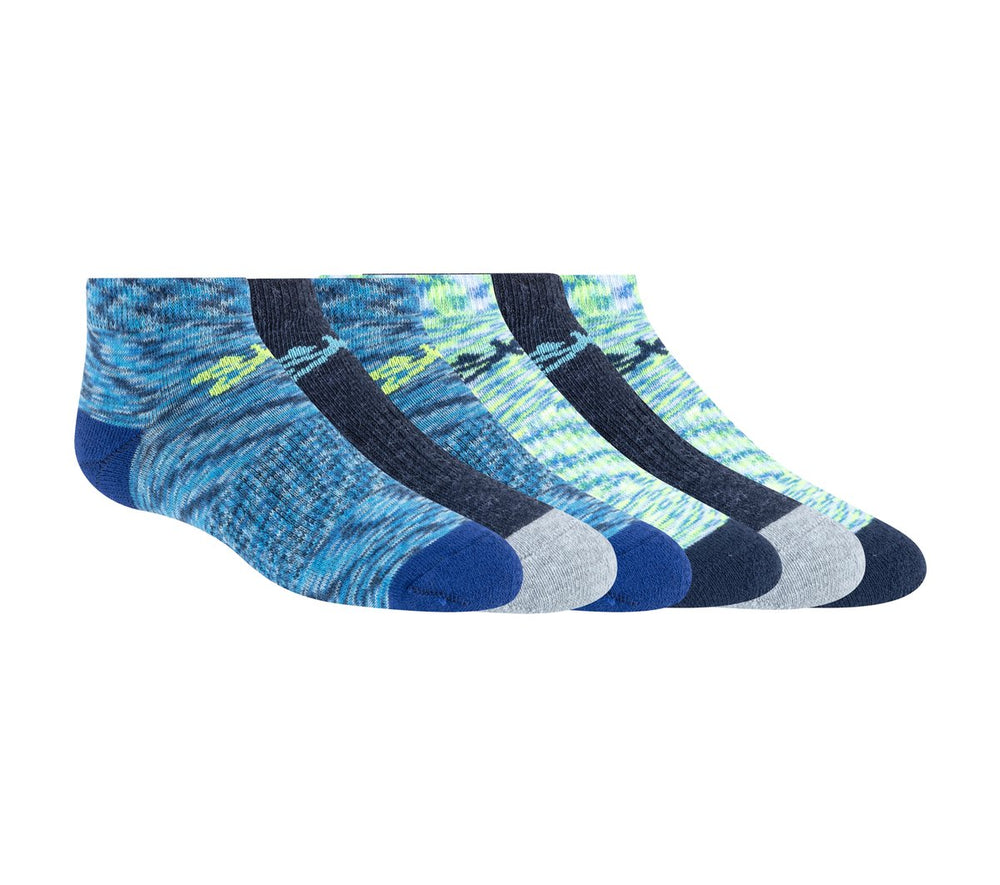 Kids Skechers 6 Pack Space Dye Low Cut Socks