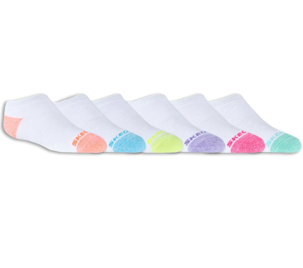Kids Skechers 6 Pack Low Cut Walking Socks
