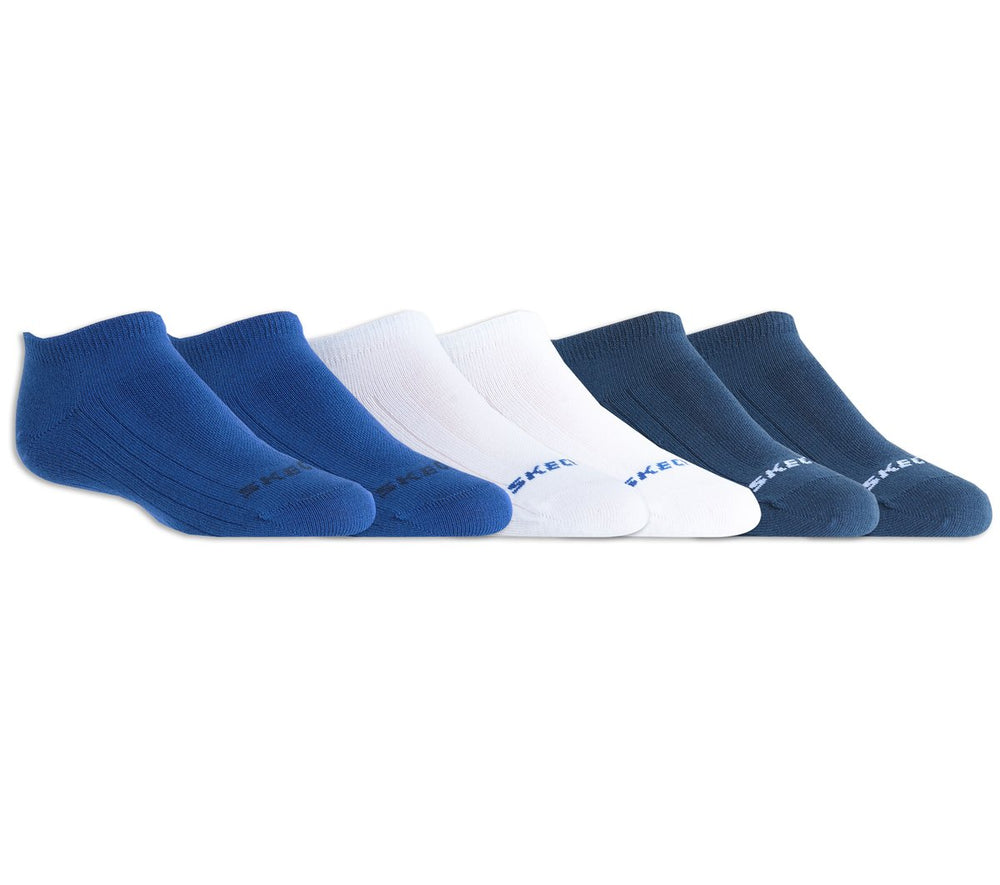 Kids Skechers 6 Pack Non Terry No Show Socks