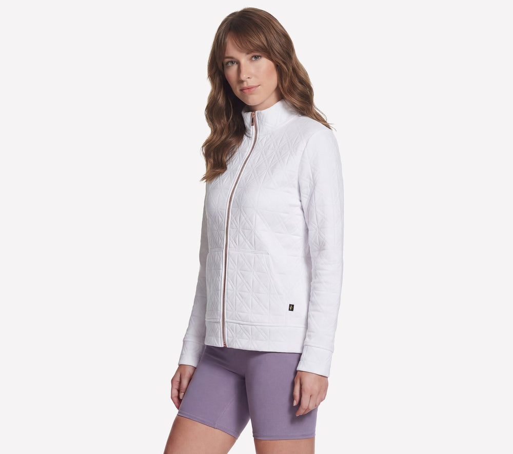 Women Skechers GO WALK Everywhere Cozy Fit Diamond Jacket