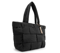 Women|Kids Skechers Quilted Checkered Shopper Bag