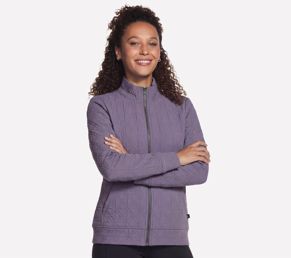 Women Skechers GO WALK Everywhere Cozy Fit Diamond Jacket