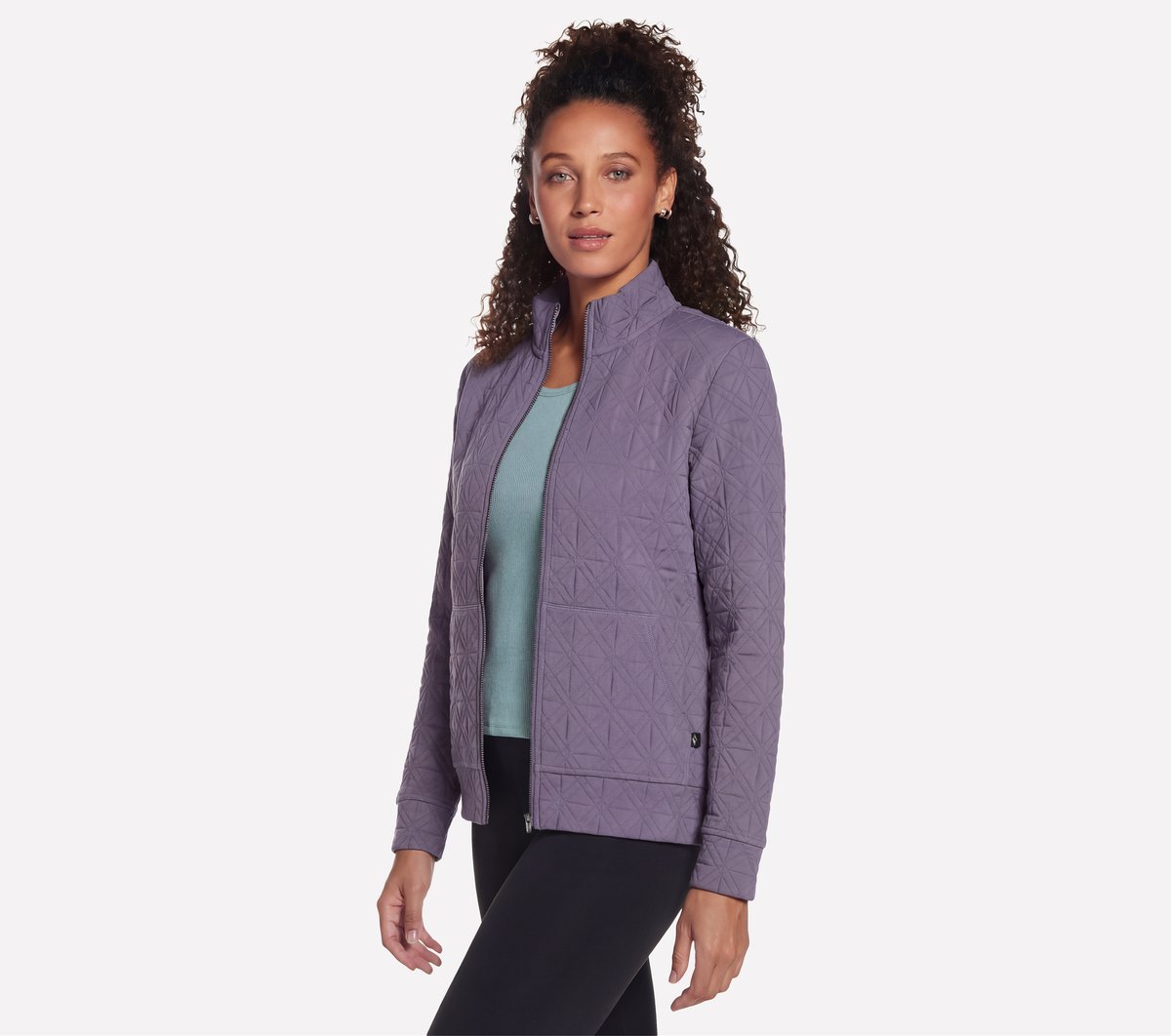 Women Skechers GO WALK Everywhere Cozy Fit Diamond Jacket
