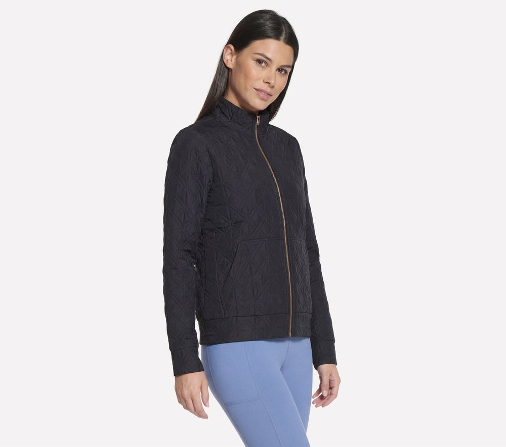 Women Skechers GO WALK Everywhere Cozy Fit Diamond Jacket