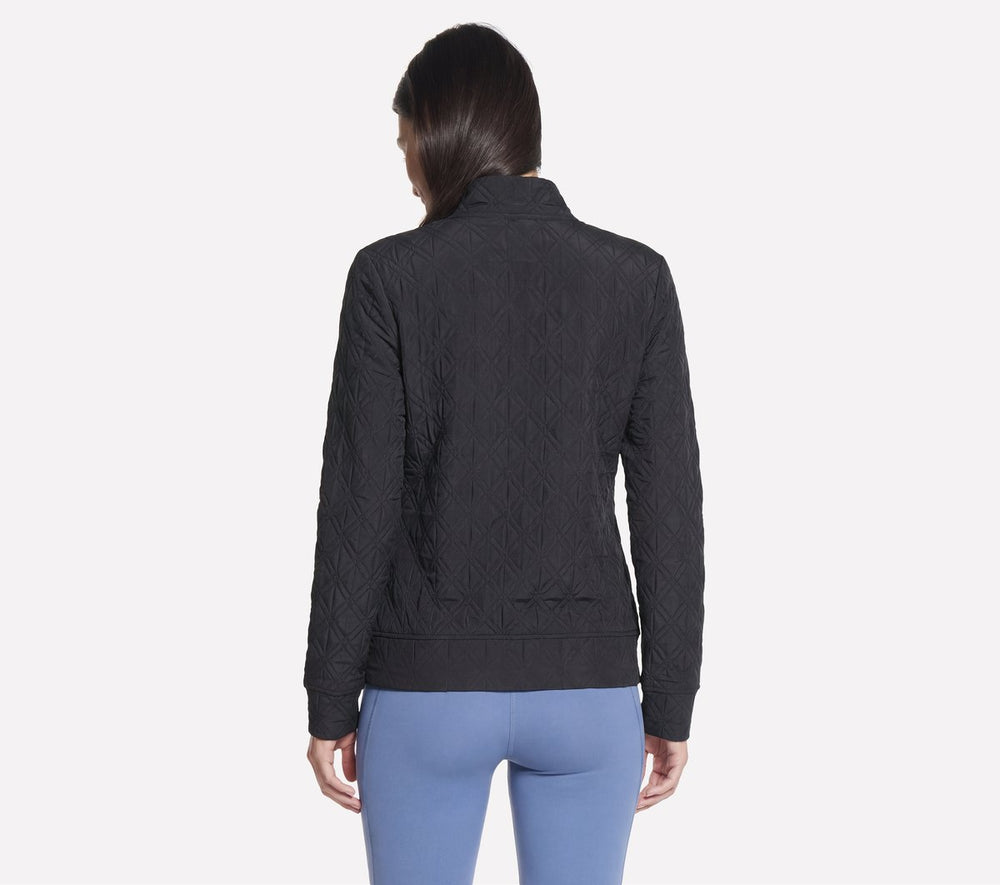 Women Skechers GO WALK Everywhere Cozy Fit Diamond Jacket