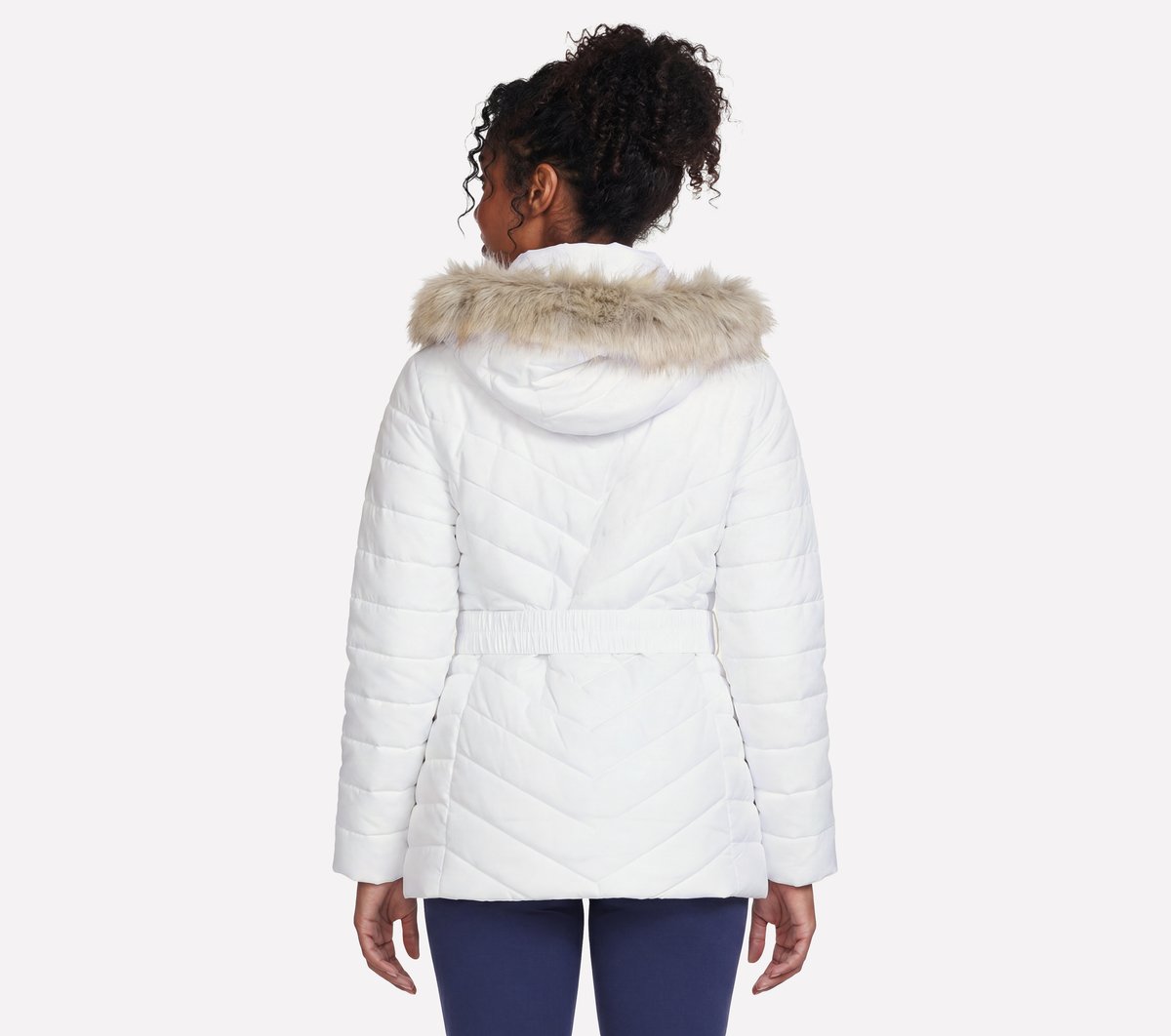 Women Skechers On-The-GO GO SHIELD Cozy Fit Belted Parka