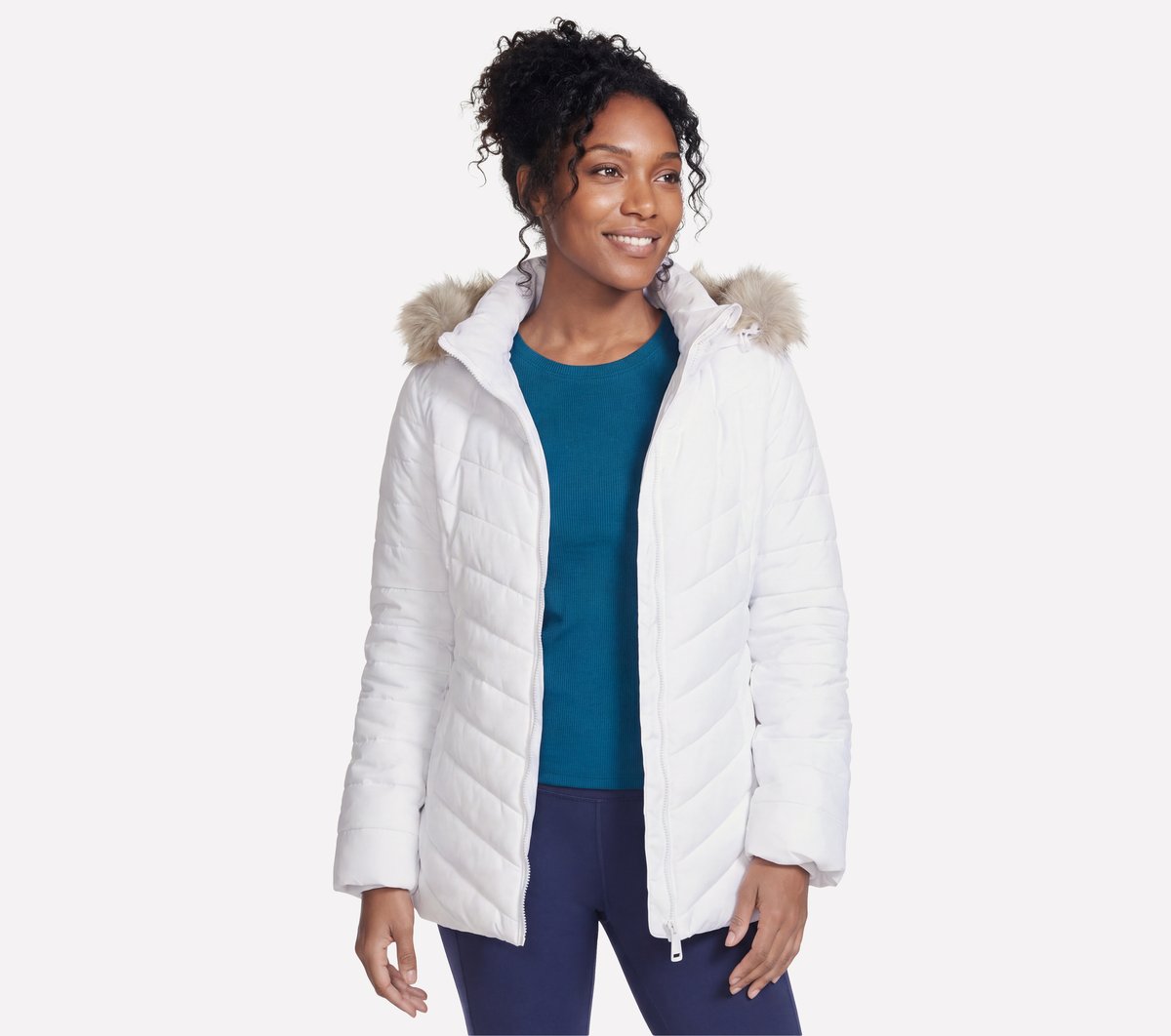 Women Skechers On-The-GO GO SHIELD Cozy Fit Belted Parka