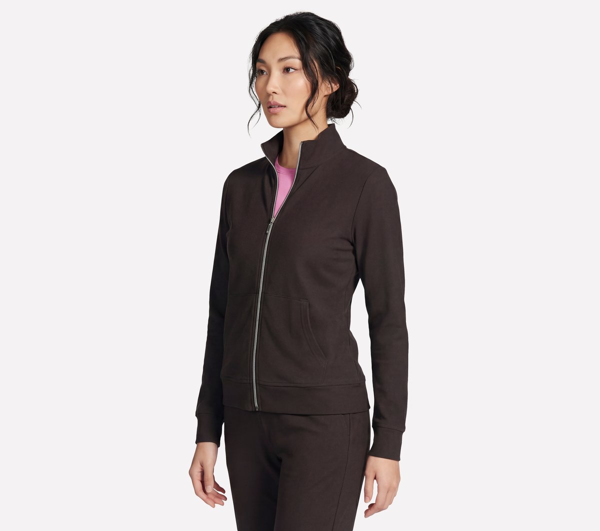 Women Skechers GO Luxe Rib Everyday Full Zip Jacket