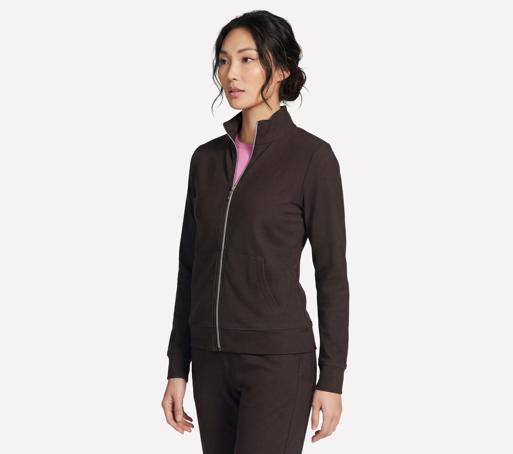 Women Skechers GO Luxe Rib Everyday Full Zip Jacket