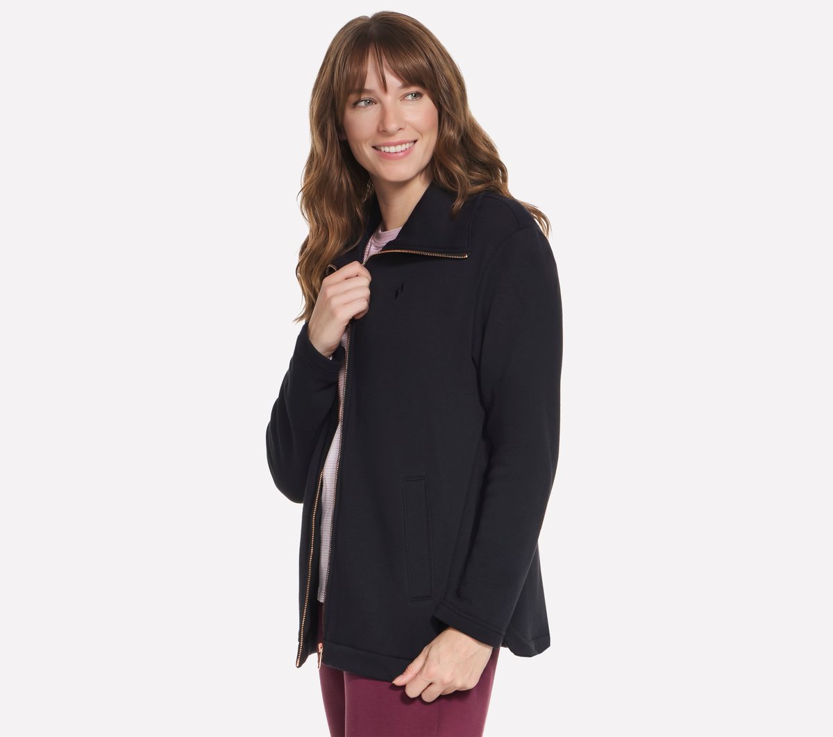 Women Skechers GO SNUGGLE Tunic Full Zip Jacket