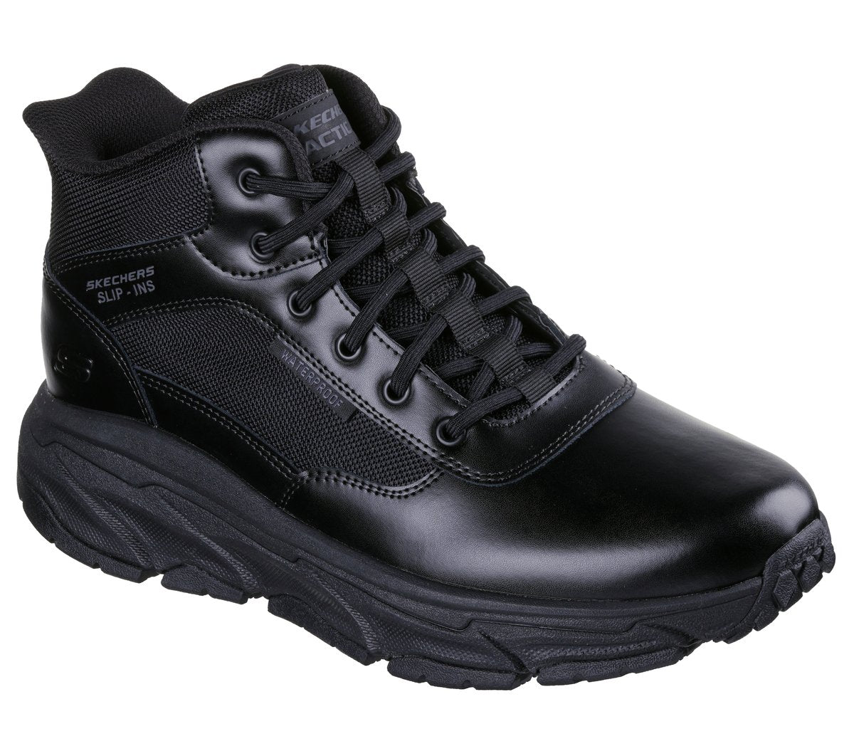Men Skechers Slip-in Work Waterproof Slip-Resistant: D'Lux Journey - Redron