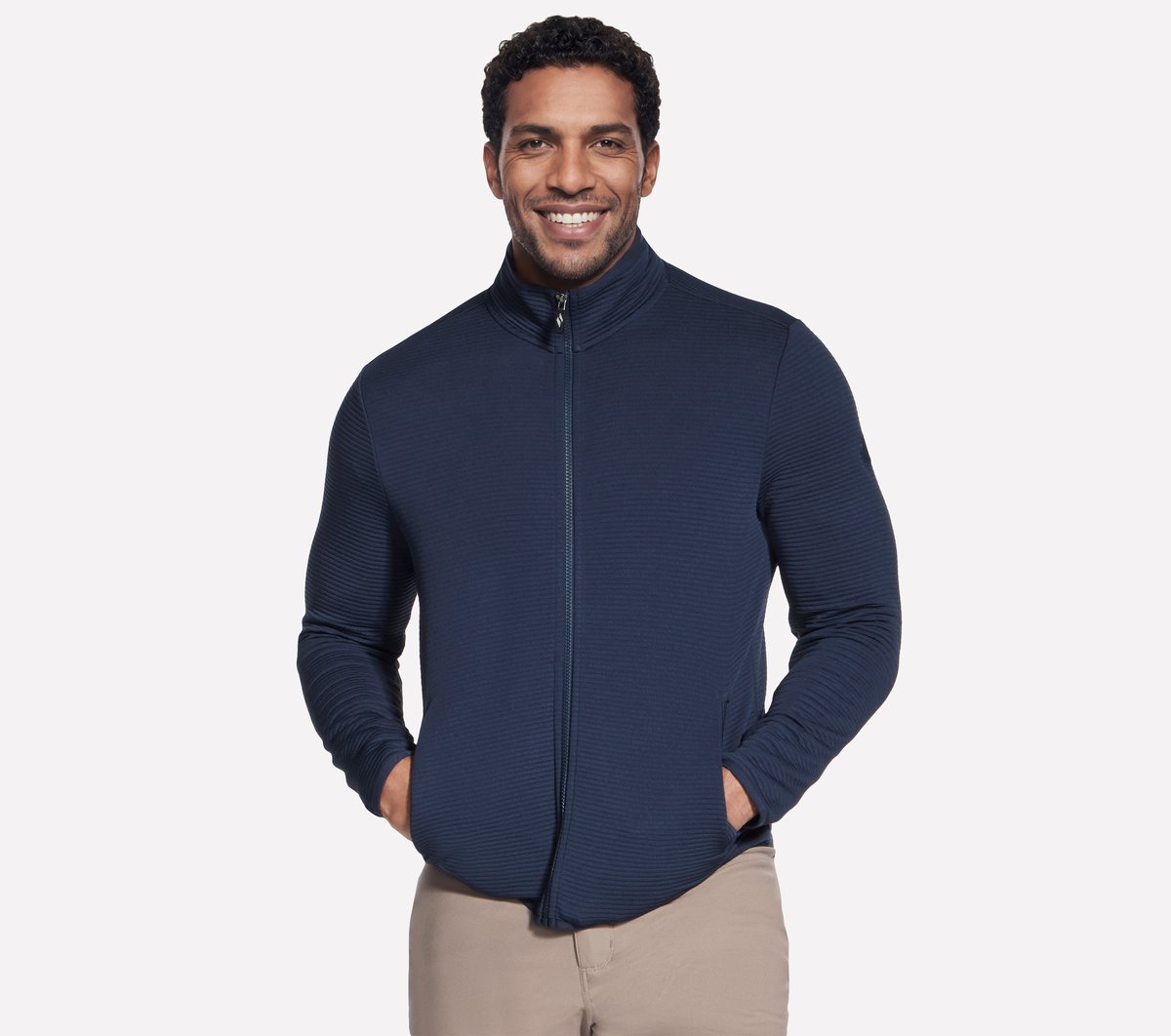 Men Skechers The Hoodless Hoodie Ottoman Jacket