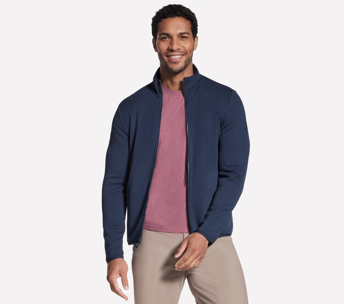 Men Skechers The Hoodless Hoodie Ottoman Jacket