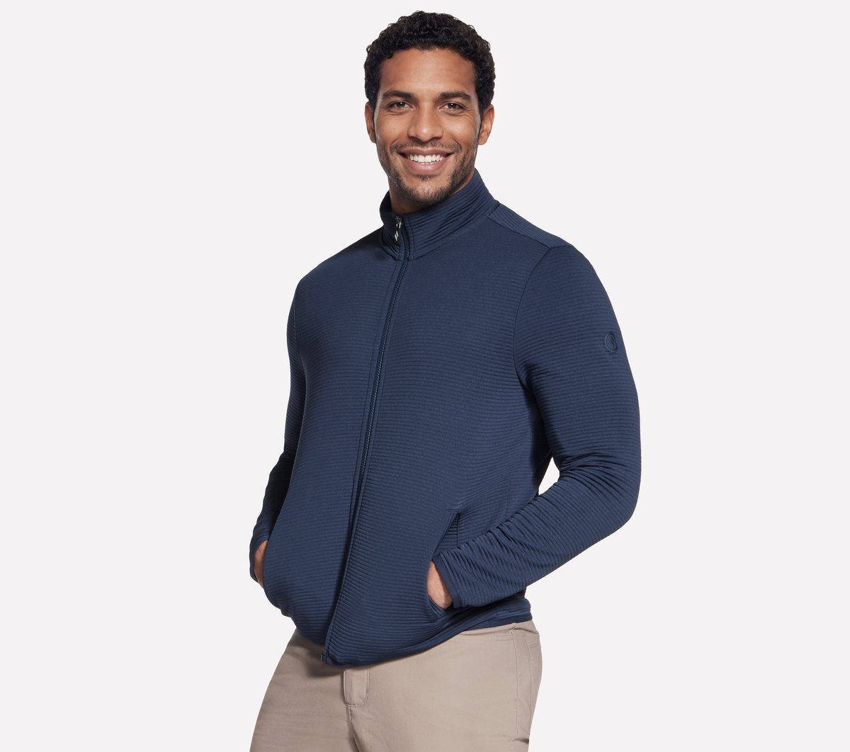 Men Skechers The Hoodless Hoodie Ottoman Jacket