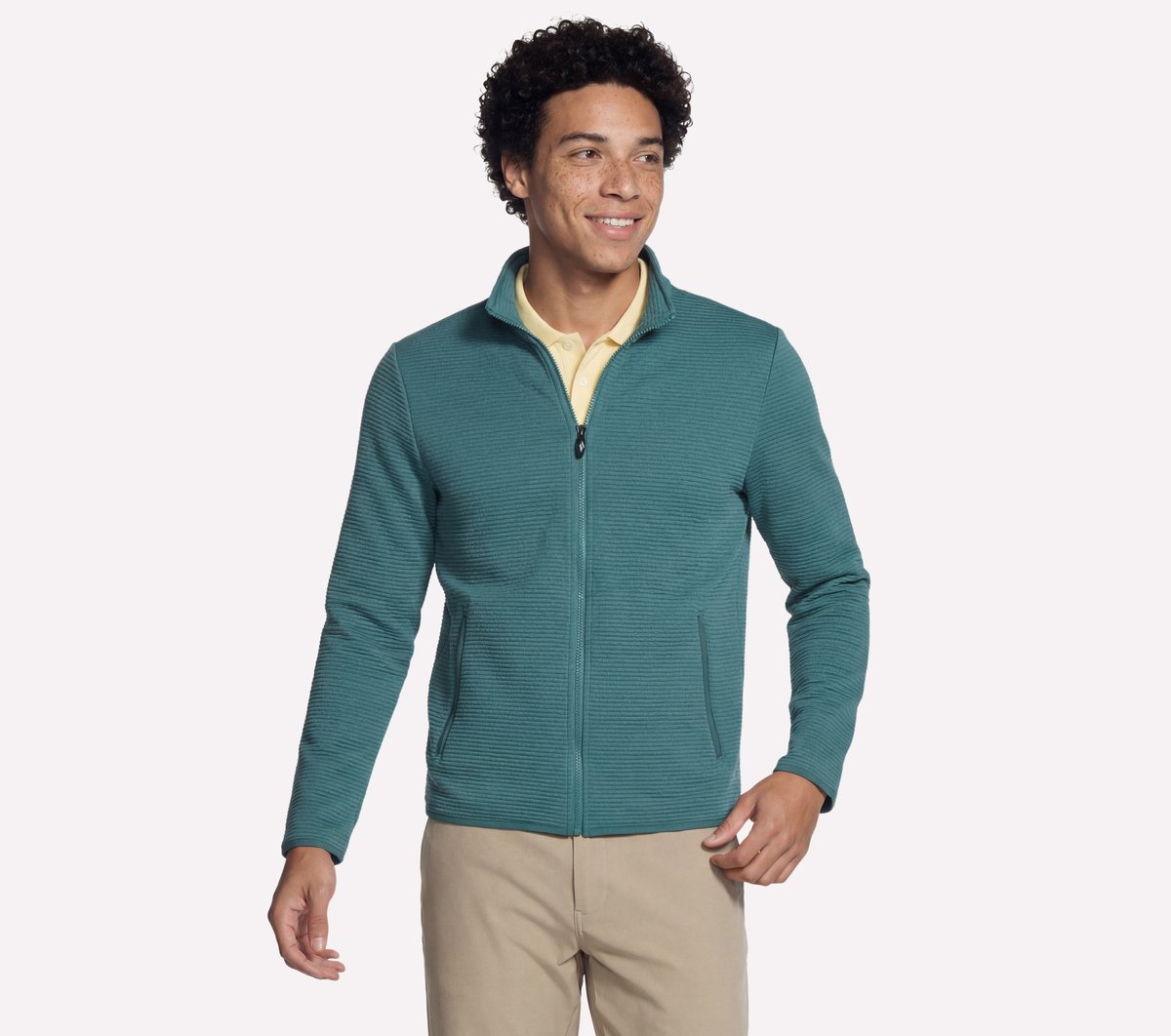 Men Skechers The Hoodless Hoodie Ottoman Jacket