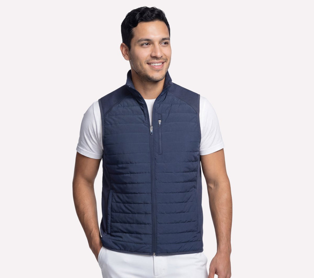 Men Skechers GO SHIELD Cozy Fit Hybrid Vest
