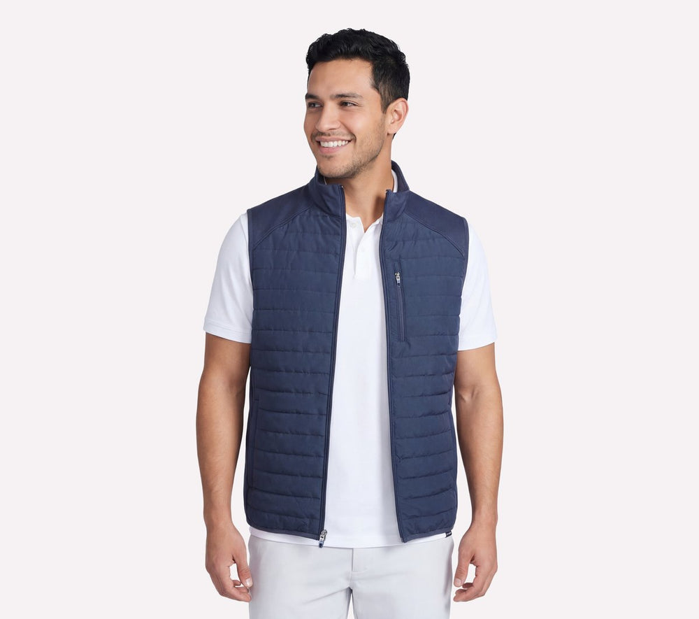 Men Skechers GO SHIELD Cozy Fit Hybrid Vest