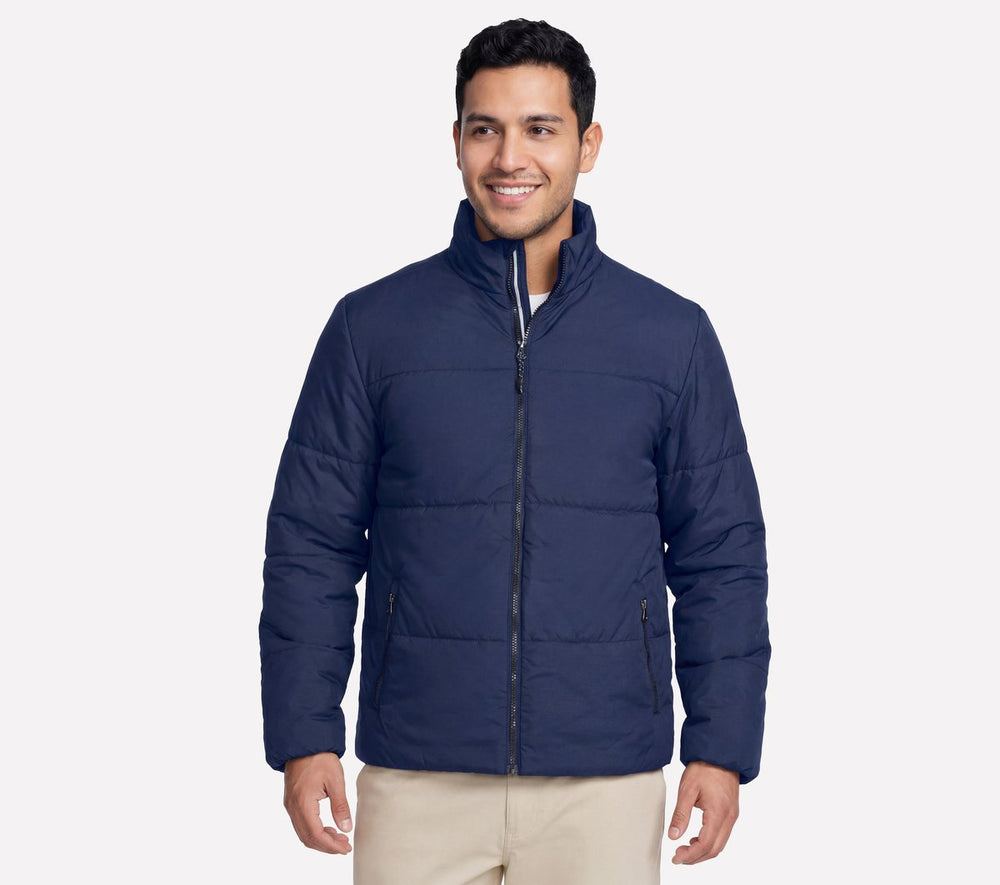 Men Skechers GO SHIELD Cozy Fit Traverse Down Jacket