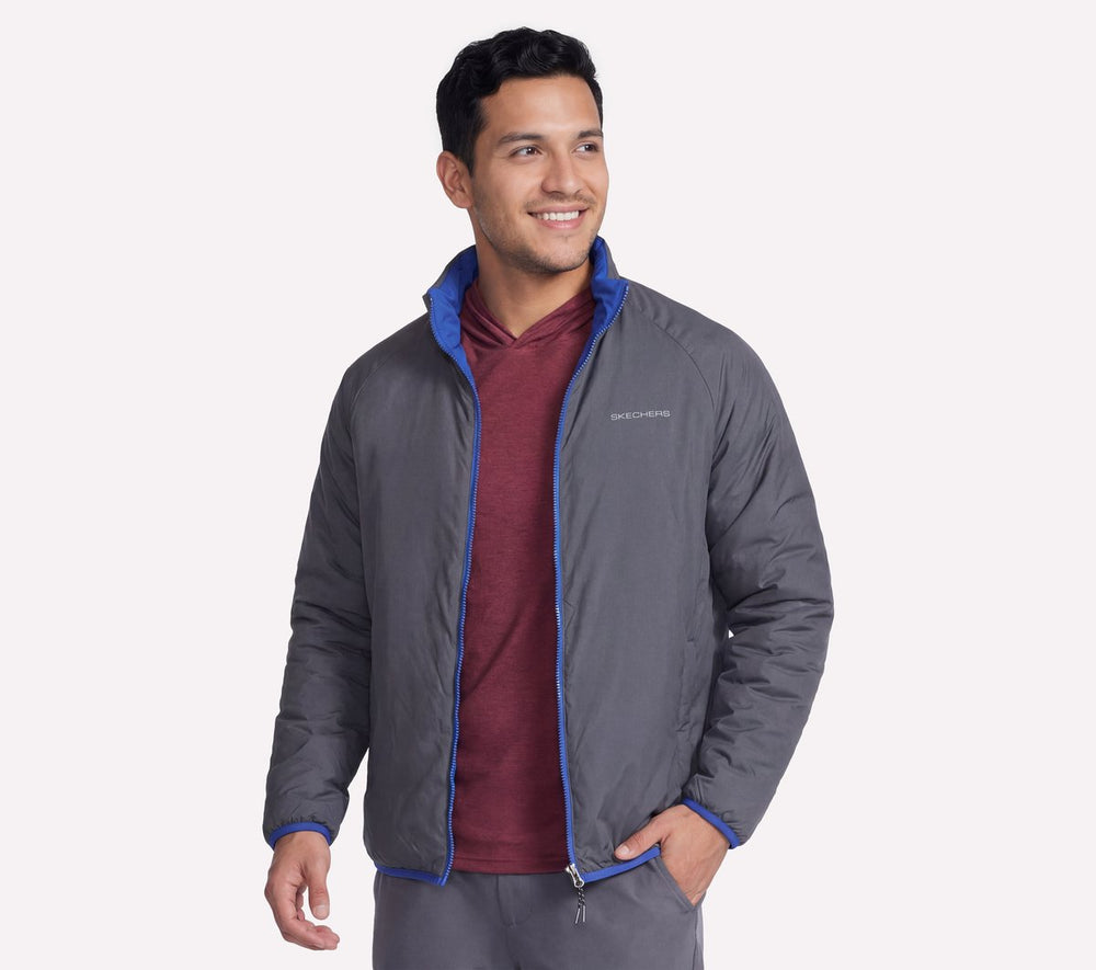 Men Skechers GO SHIELD Cozy Fit Altitude Reversible Jacket
