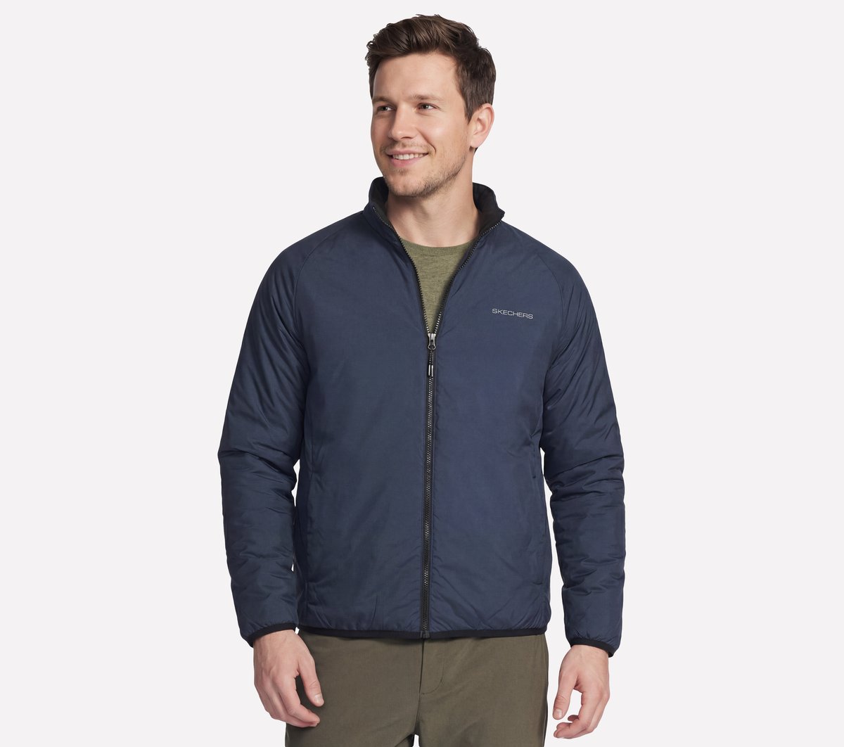 Men Skechers GO SHIELD Cozy Fit Altitude Reversible Jacket