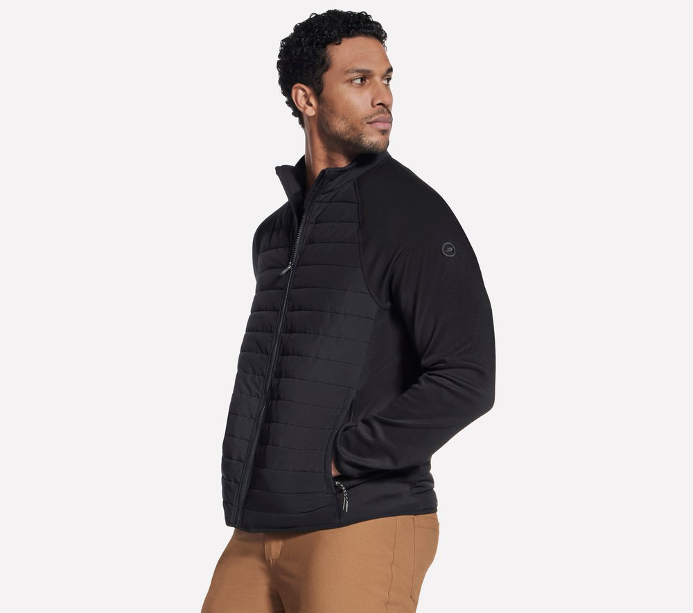 Men Skechers The Hoodless Hoodie Hybrid Jacket