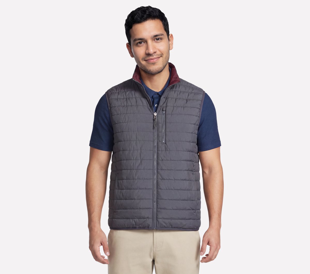 Men Skechers GO SHIELD Cozy Fit Altitude Reversible Vest