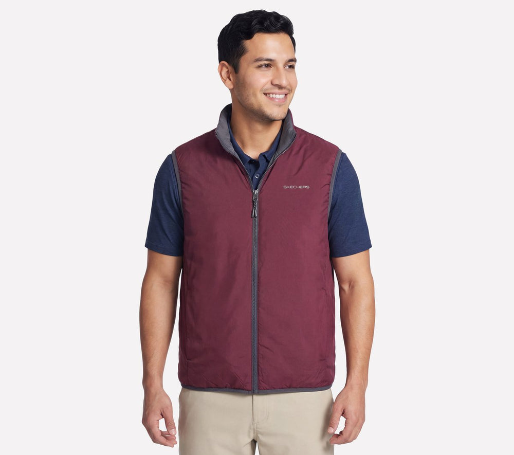 Men Skechers GO SHIELD Cozy Fit Altitude Reversible Vest