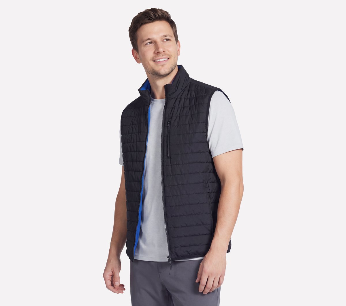 Men Skechers GO SHIELD Cozy Fit Altitude Reversible Vest