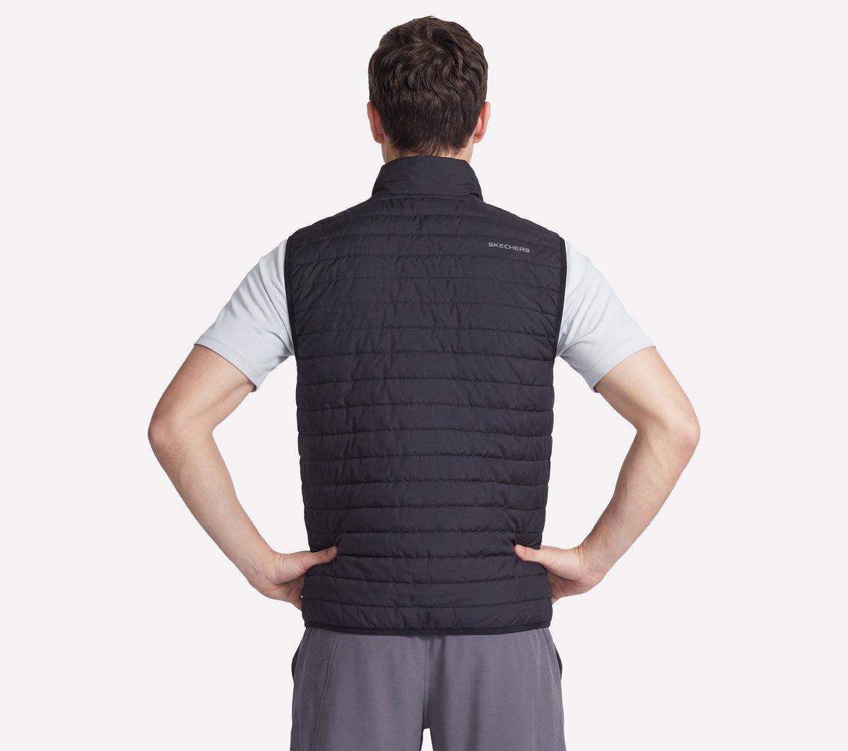 Men Skechers GO SHIELD Cozy Fit Altitude Reversible Vest