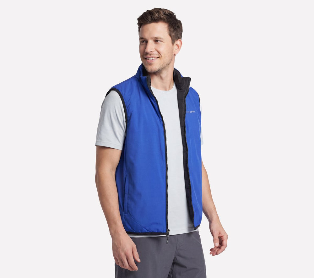 Men Skechers GO SHIELD Cozy Fit Altitude Reversible Vest