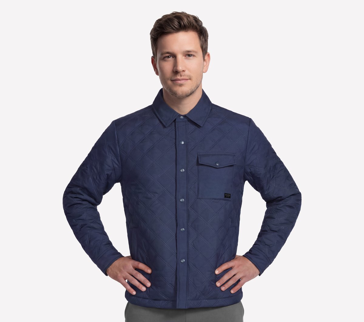 Men Skechers GO SHIELD Cozy Fit Altitude Bonded Jacket