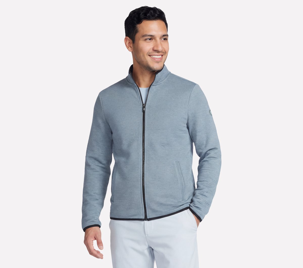 Men Skechers The Hoodless Hoodie Ottoman Jacket