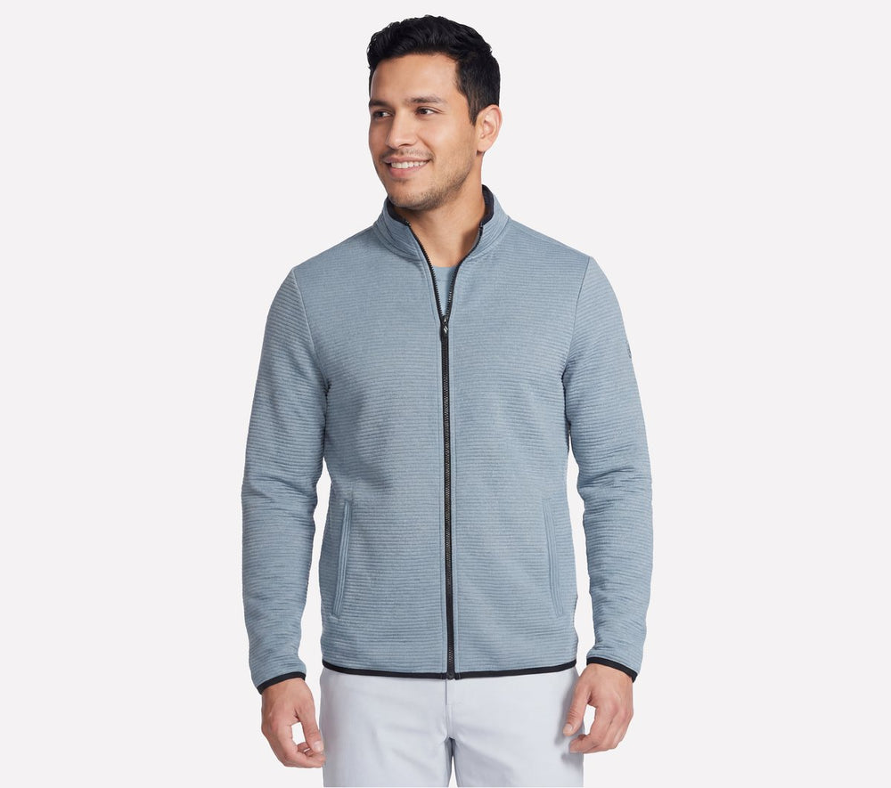 Men Skechers The Hoodless Hoodie Ottoman Jacket
