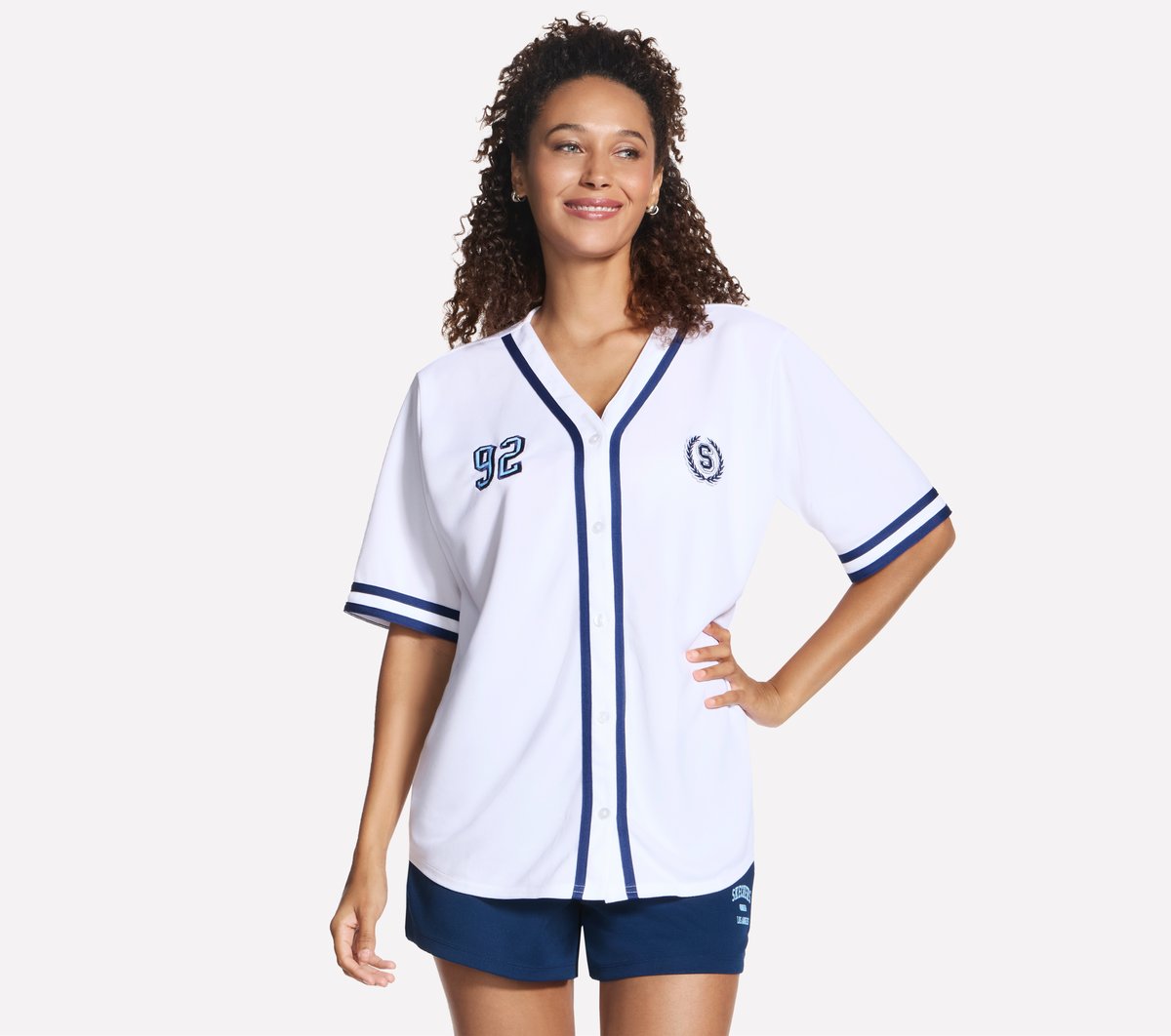Women Skechers Street Baseball Jersey