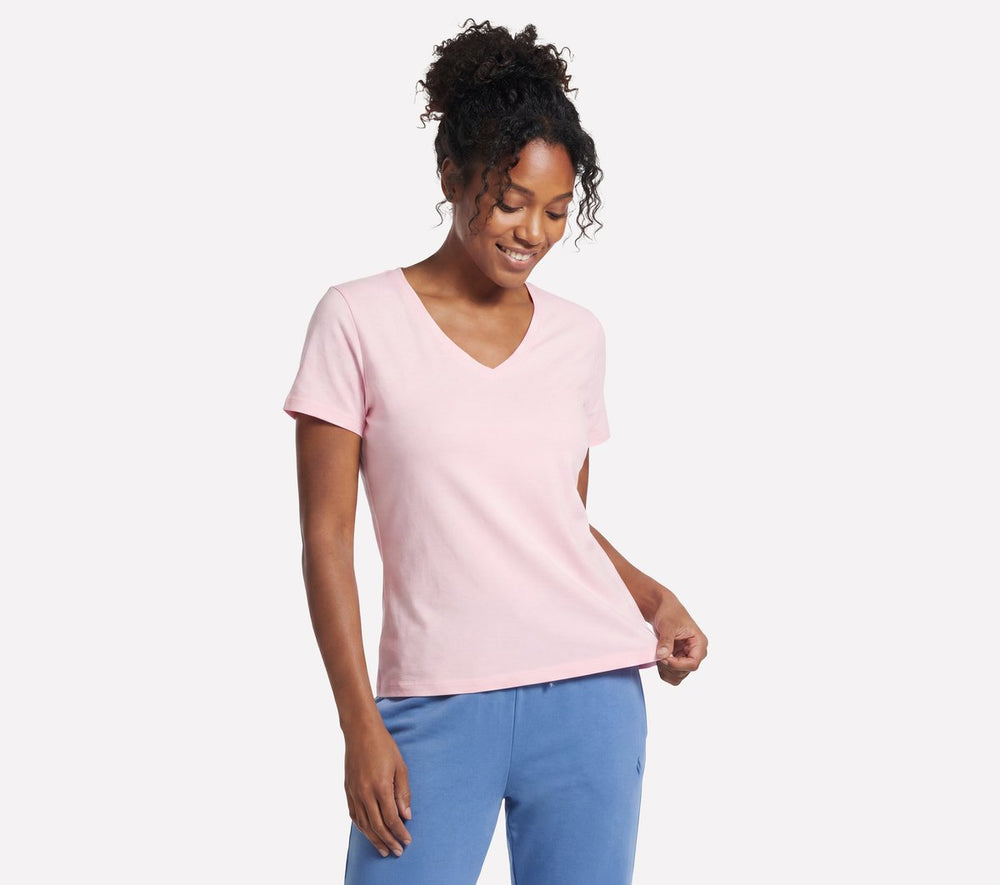 Women Skechers Pima V-Neck Tee
