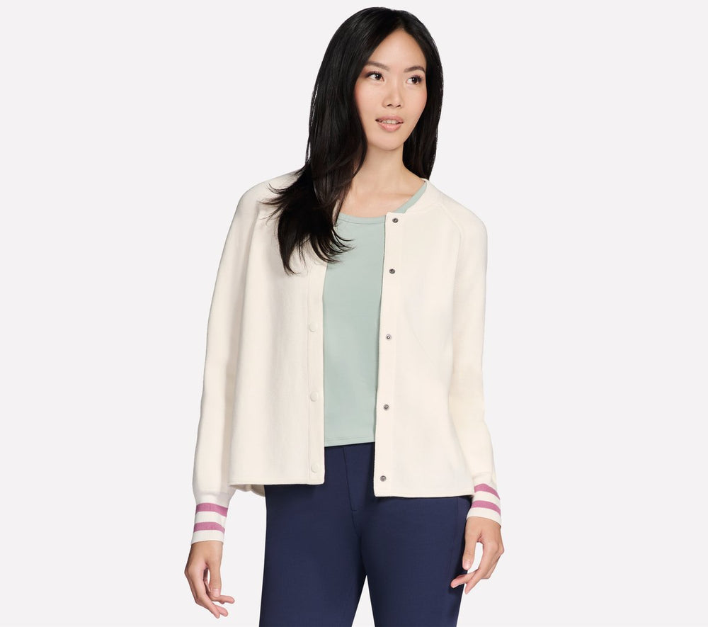 Women Skechers GO WALK Reflection Sweater Bomber